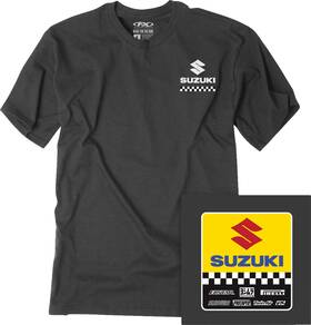 27-87402 Factory Effex Suzuki Starting Line T-shirt - Heather Charcoal Medium