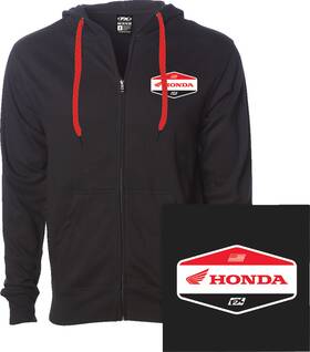 27-88302 Factory Effex Fits Honda Stadium Zip-up Hoodie In Black Size Medium - Part