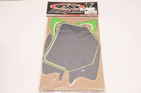 Fx06-64126 Factory Effex 64126 Pre Cut Number Plate Black Background Kit Nos