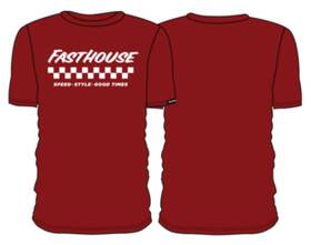 1000174010 Fasthouse Apex Tee Cardinal Lrg