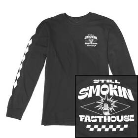 110012-01-12 Fasthouse 4 Ever 2 Smokin Long Sleeve Shirt - Black/white Xx-large