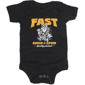 199016-00-14 Fasthouse Infant Runner Romper - Black 3-6 Months