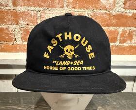 600012-00-00 Fasthouse Break Snapback Hat Black And Yellow Fast Shipping Sweet