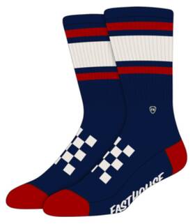 6500014010 Fasthouse Venice Sock Rd Wht Blu Lg/xl