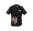 Fe50167-2xl Lethal Threat Decals Mens Winged Helmet Work Shirt Black