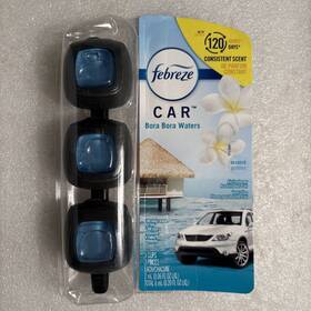 Febreze 030772008553 Car Air Freshener Vent Clip Bora Scent .06 Oz. 3 Ct