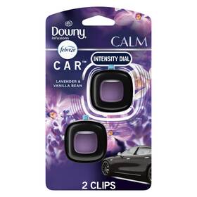 Febreze 030772070741 Car Vent Clip Downy Calm Scent 2 0.07 Fl Oz Pack Of Purple