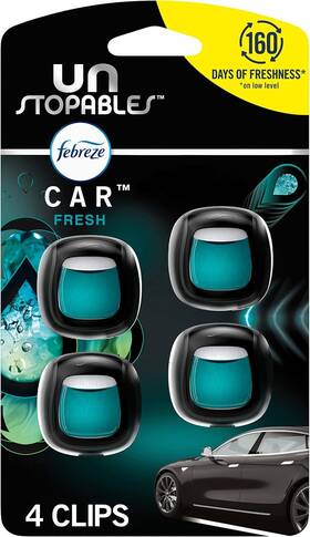 80720396 Febreze Unstopables Car Odor-fighting 0.28 Fl Oz Pack Of 1 Blue
