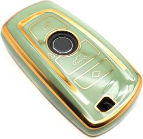 Fym-10f Feyoun Key Fob Cover Compatible With Bmw 1 3 4 5 6 7 Series X3 X4 M5 M6 Green