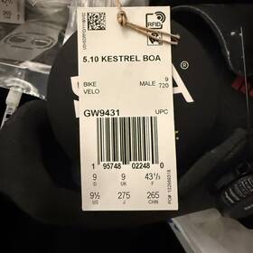 Gw9431-9 Five Ten Gw9431-9- Mens Kestrel Boa Mountain Clipless Shoes - Black/gray 9.5