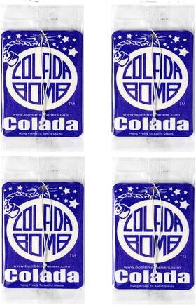 1k109 Flower Manufacturing Llc Colada Bomb Car Air Freshener 4-pack Hanging Fresheners Provide Blue