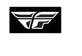 Fly Racing 191361122095 New F-wing Black 3x6 Banner -