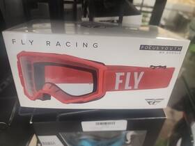 37-51335 Fly Racing 191361300455 Youth Focus Goggle Red/white With Clear Lens -