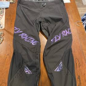 Fly Racing 191361346941 2020 Adult Lite Hydrogen Pants Black Fusion Purple Sz 32 Worn Once