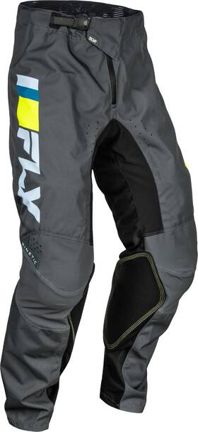 377-43124 Fly Racing 191361412196 Flyracing Youth Kinetic Prix Pants Ice Grey/charcoal/hi-vis Sz 24