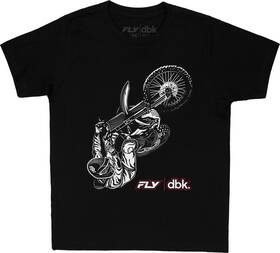 325-00085yx Fly Racing Youth Dbk Wheelie Tee Black Yx