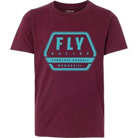 352-0024ys Fly Racing Youth Track Tee - Maroon Small