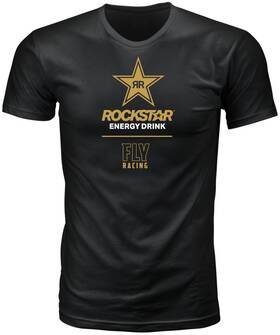 352-0120l Fly Racing New Rockstar Tee Shirt Black/gold Lg Large
