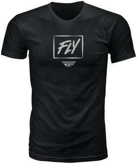 352-0140m Fly Racing Zoom Tee Black Medium - Combed Cotton/polyester Crew Neck