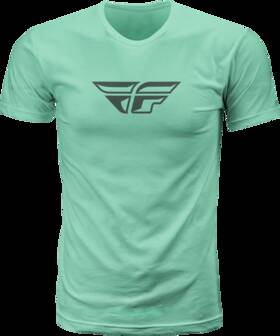 352-0616l Fly Racing Fits F Wing Tee Sage/grey Large - Lightweight Cotton-polyester Blend