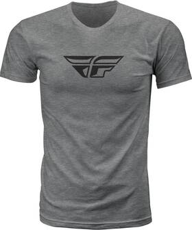 352-0619x Fly Racing Fits F Wing Tee Dark Grey Heather Xl - Lightweight Crew Neck T-shirt
