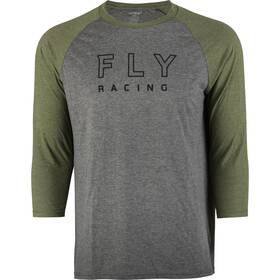 352-4005l Fly Racing Renegade 3/4 Sleeve Tee - Tan Heather/olive Large