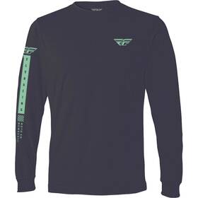 352-4162m Fly Racing Tribe Long Sleeve Tee - Charcoal/green Medium