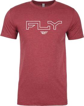 354-03092x Fly Racing Fits Edge Tee Cardinal 2x Men S Crew Neck T-shirt