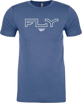 354-0310l Fly Racing Edge T-shirt Large Cool Blue Heather