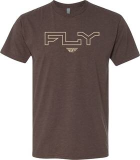 354-0312l Fly Racing Edge Tee Espresso Large - Comfortable Crew Neck Shirt