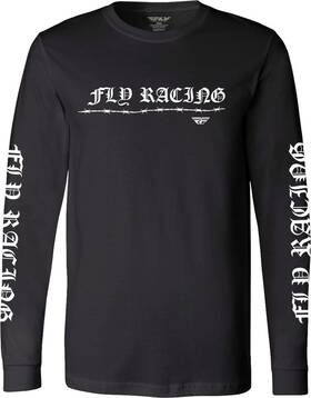 354-0403l Fly Racing Barbed Wire Long Sleeve T-shirt Lg Black 354-0403l Fly Racing Barbed Wire Long Sleeve T-shirt Lg Black