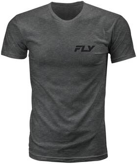 354-0410l Fly Racing Freeride Tee Grey Large - Combed Cotton Crew Neck Shirt