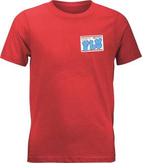 354-0415yl Fly Racing Graffiti Youth T-shirt Lg Red