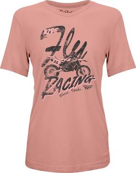 356-4033s Fly Racing Vintage Womens T-shirt Sm Pink