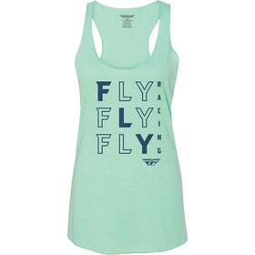 356-6161s Fly Racing Womens Tic Tac Toe Tank - Green Small