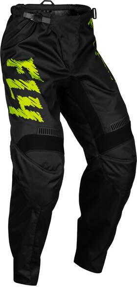 377-23422 Fly Racing Youth F-16 Pants 2024 22 Black/neon Green/light Grey