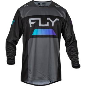 377-520s Fly Racing Mx-24 Kinetic Reload Jersey 2024 Char/blk/blu Iridium Sm