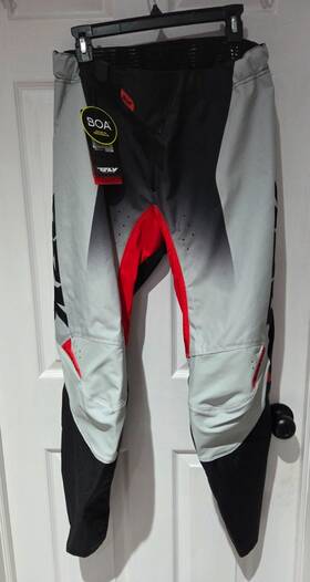 379-53032 Fly Racing Kinetic Dbk Pants Grey/black/red - Size 30 Bmx Mountain Dirtbike