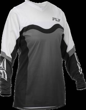379-820l Fly Racing Womens F-16 Jersey Grey/black/white Large