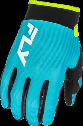 379-913ym Fly Racing Youth Fits F 16 Gloves Aqua/black/white Ym