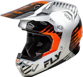 73-0053l Fly Racing Formula Cp Slice Helmet Grey/orange/black Large
