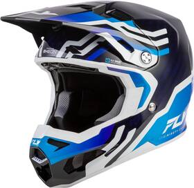 73-4452l Fly Racing Formula S Helmet Large Blue Carbon Byte Grey Silver Smart Mx L