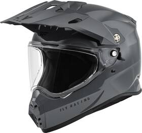 Fly Racing 73-7035s Trekker Solid Helmet - Grey Small