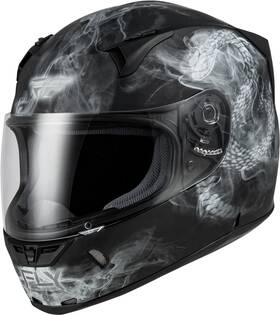 73-8385l Fly Racing Revolt Coil Helmet Matte Black/white Large