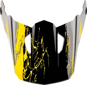 73-8679vy Fly Racing Yth Kinetic Drip Helmet Visor Grey/black/yellow Ys Yl
