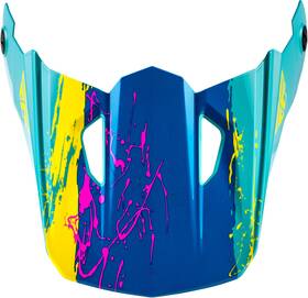 73-8680vy Fly Racing Yth Kinetic Drip Helmet Visor Turquoise/pink/yellow Ys Yl