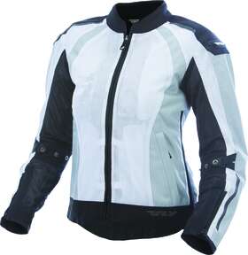 477-8056m Fly Street Racing Womens Coolpro Jacket Md White/black
