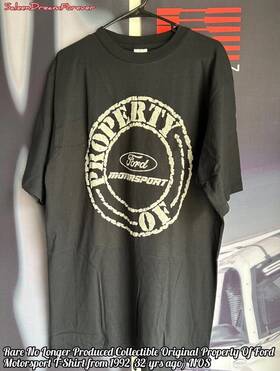 S2192 Ford Motorsport Property Of Mens T-shirt Frm 1992 Nos 5.0 Gt Svo Saleen Mustang