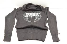45527-001-003 Fox Edge Zip-up Small Black Hoodie Nos
