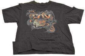 49617-001-010 Fox Boys Liquid Trance Short Sleeve Medium Black Tee Shirt Nos